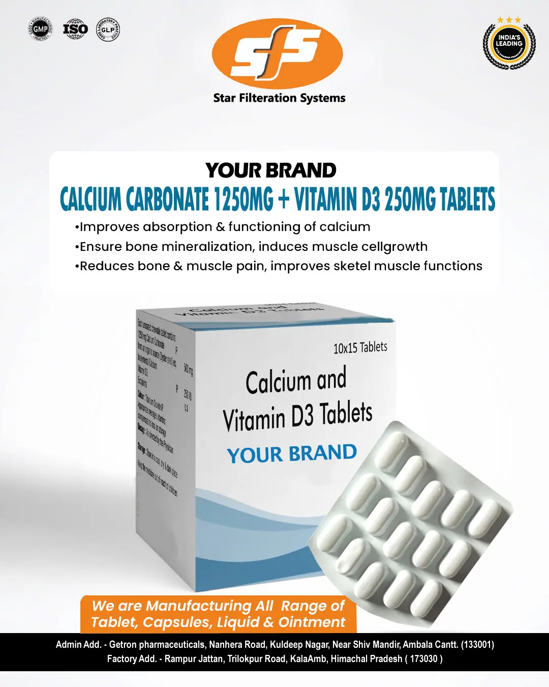 Calcium and Vitamin D3 Tablets