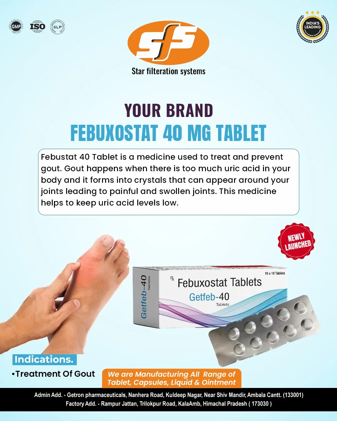Febuxostat 40 mg Tablets