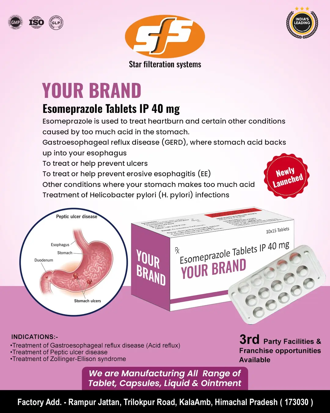 Esomeprazole Tablets IP 40mg 