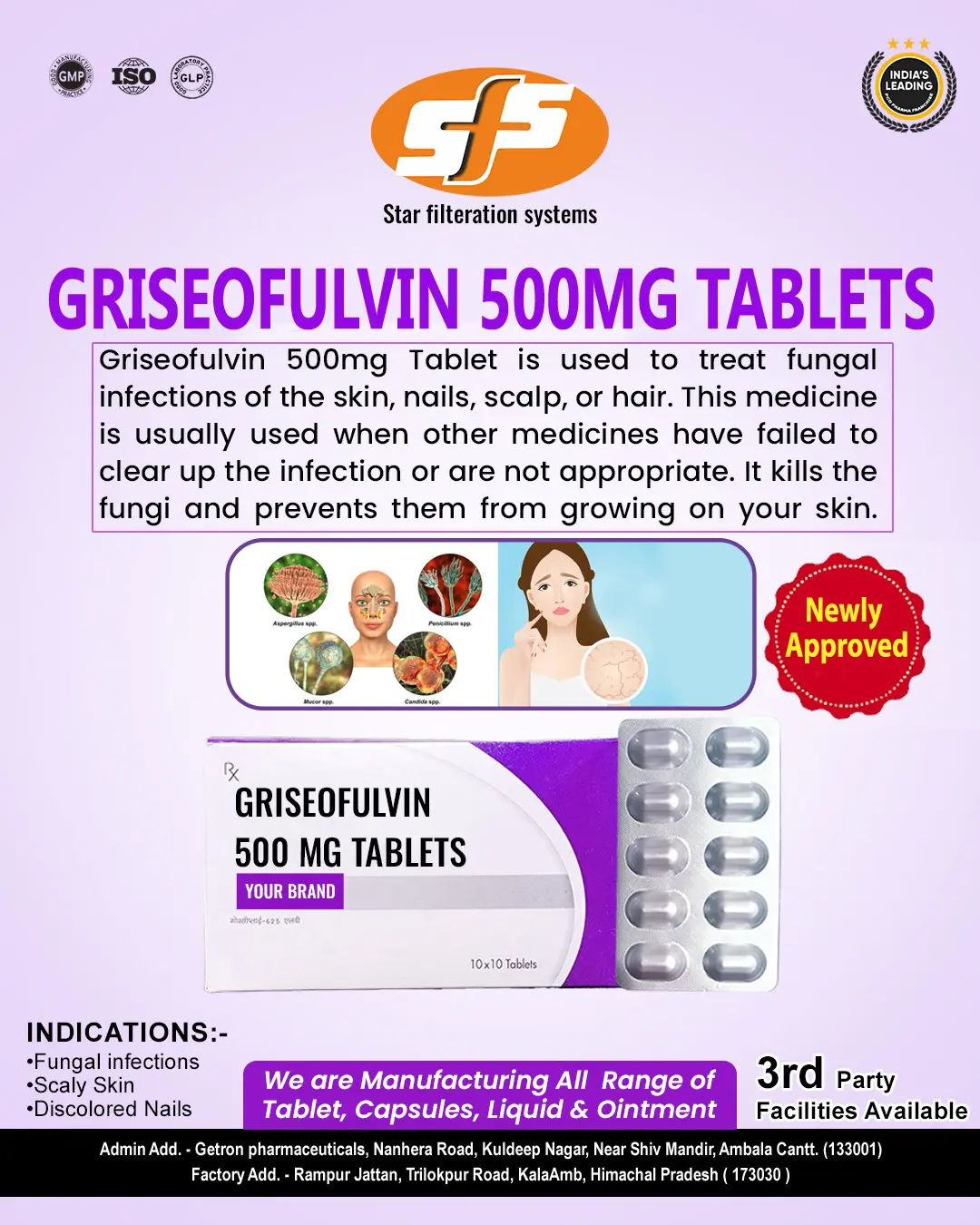 Griseofulvin 500mg Tablets