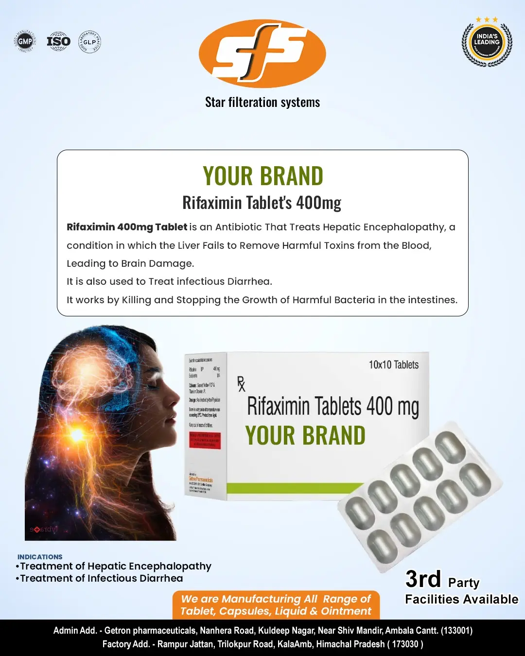 Rifaximin Tablets 400mg