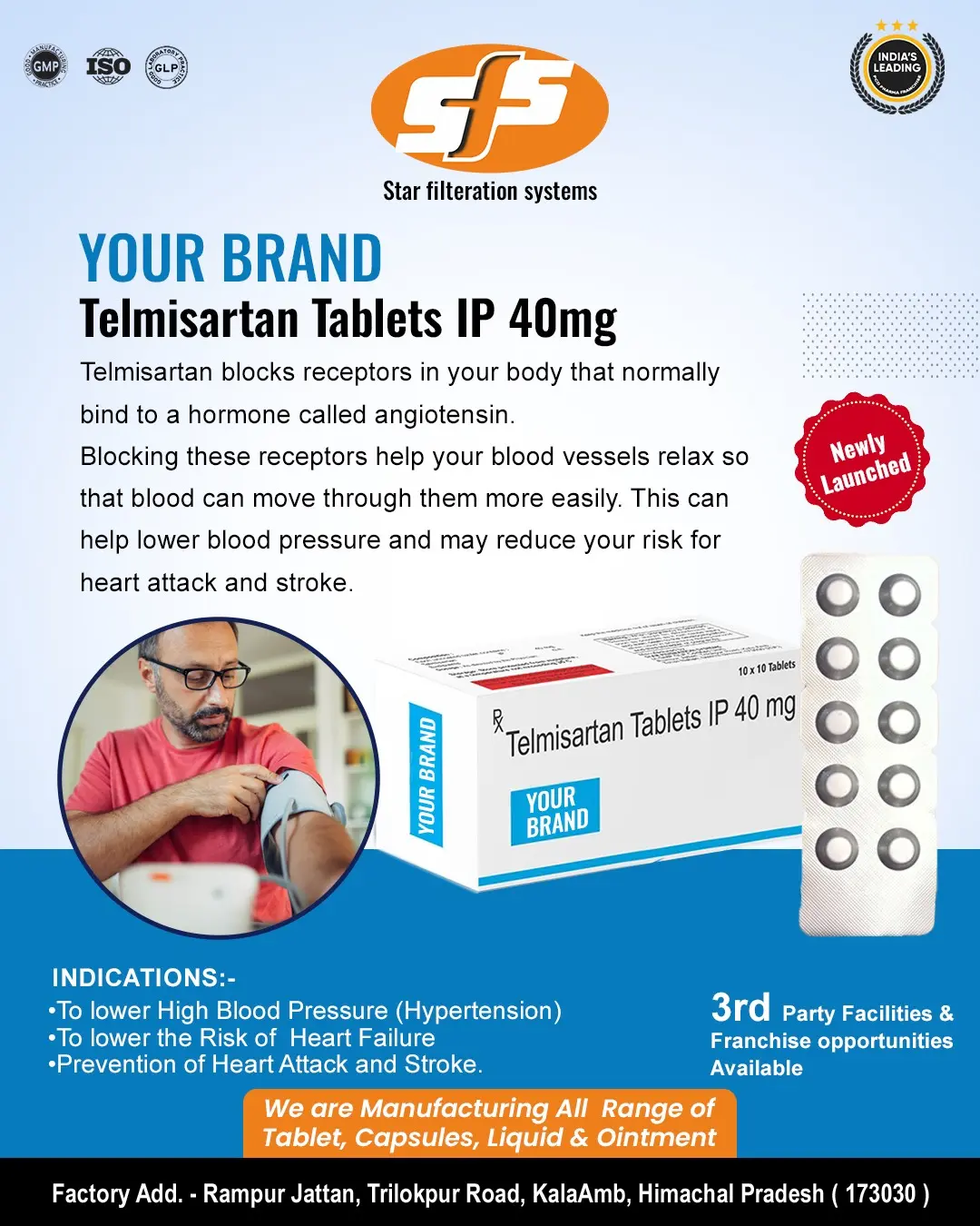 Telmisartan Tablets IP 40mg