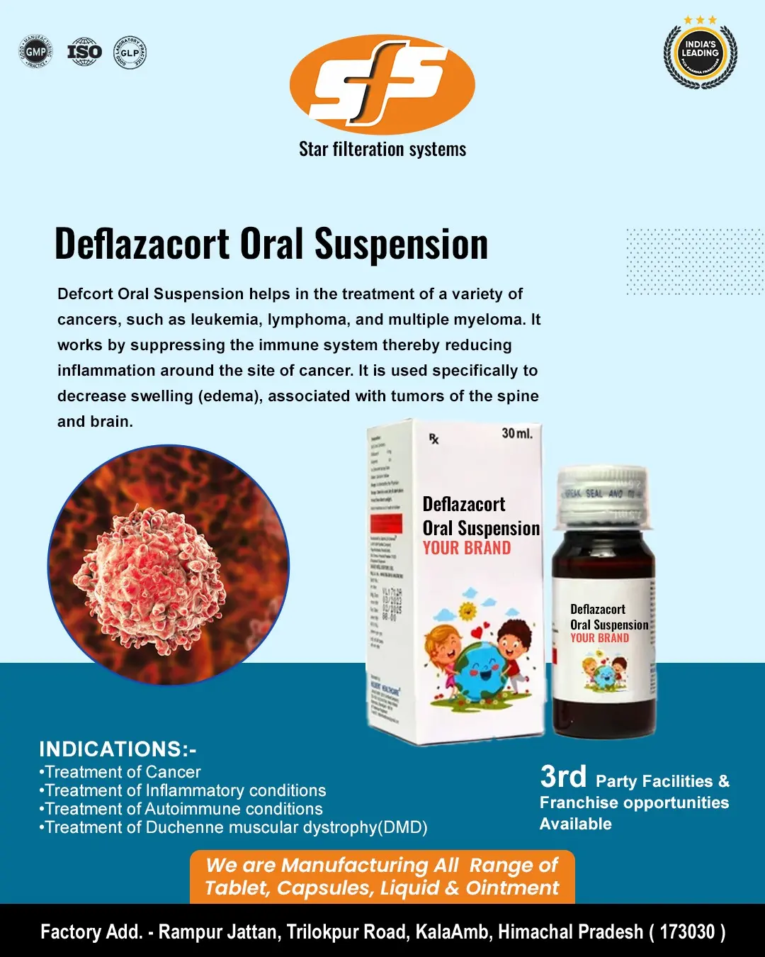 Deflazacort oral suspension
