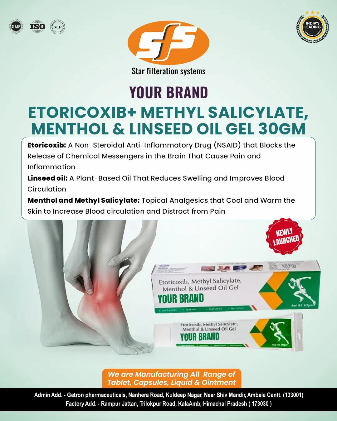 Etoricoxib+ Methyl Salicylate, Menthol & Linseed Oil Gel 30gm