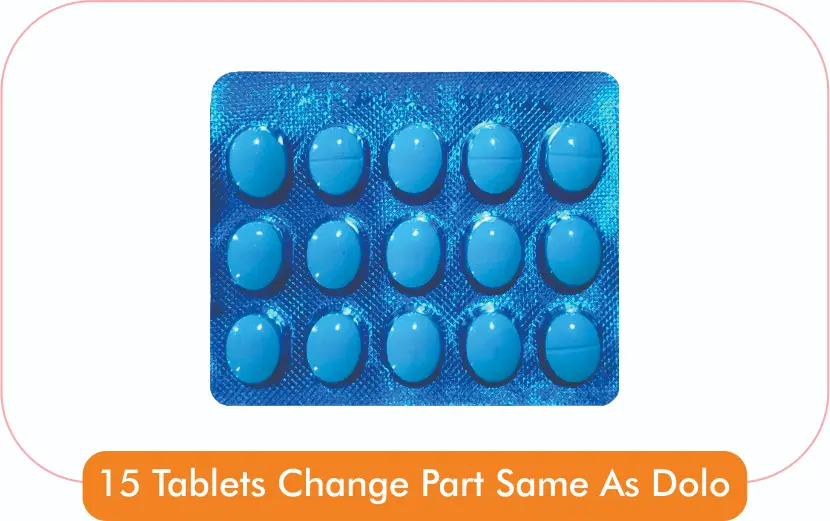 15  Tablets Change part (Blister) Same as Dolo